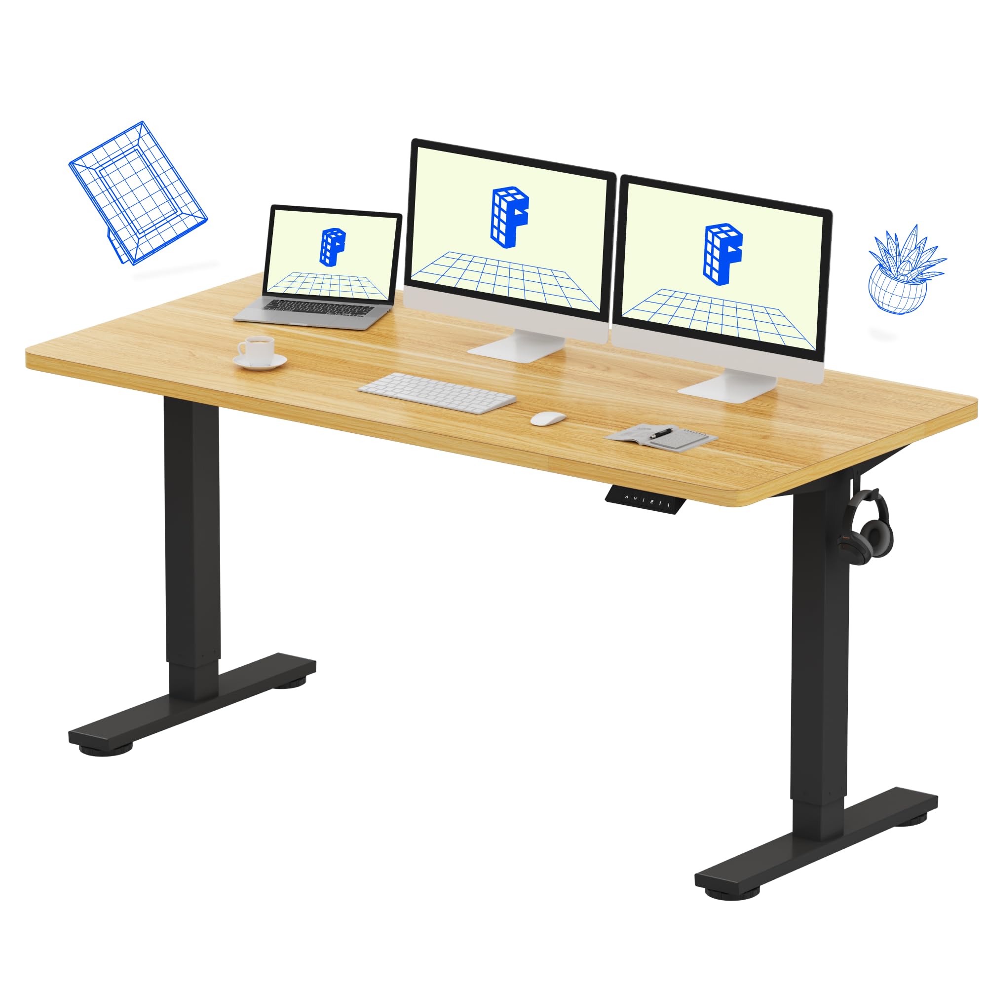 Amazon.com: FLEXISPOT EN1 Whole-Piece Standing Desk, 60